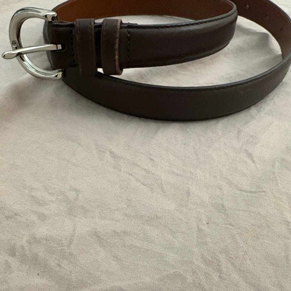 Coach Women's Dark Brown Leather Belt